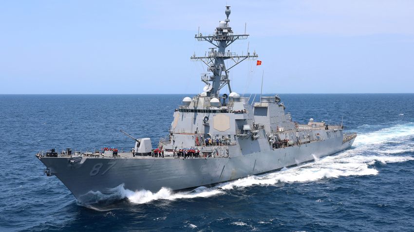 Yemen's Houthi rebels launch a missile at a US warship, forcing it to intercept and destroy the projectile