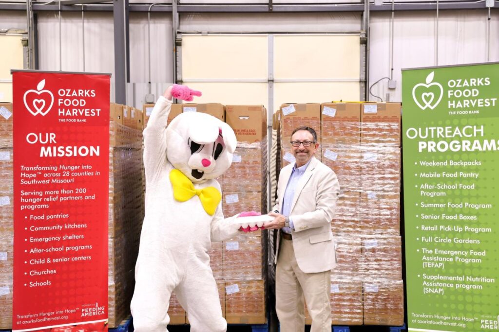 Ahead of Easter, Ozarks Food Harvest receives donation of 23,000 dozen eggs from Opal