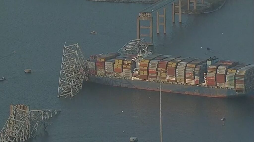 WATCH LIVE: Iconic Maryland bridge collapses into river after cargo ship collision