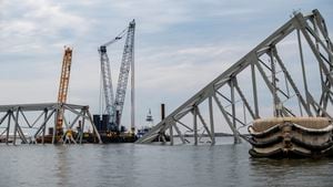 Crews at Baltimore bridge collapse continue meticulous work of removing twisted steel and concrete