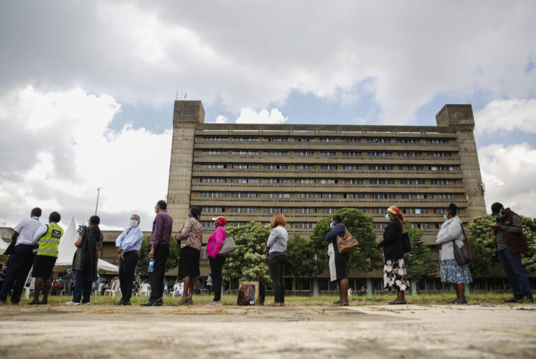 Hundreds of Kenyan doctors protest in the streets as national strike enters second week