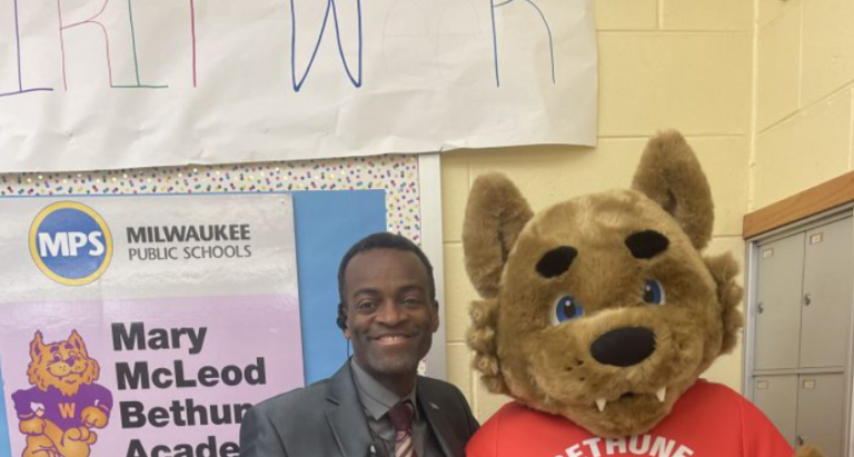 Principal Kasongo Kalumbula pictured at Mary McLeod Bethune Academy.