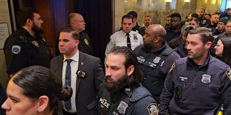 NYPD officers show up in court for suspect in cop slaying