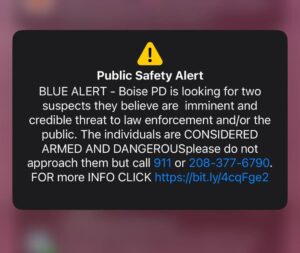 Why did Boise get a Blue Alert this morning? Shooting prompts search for suspects