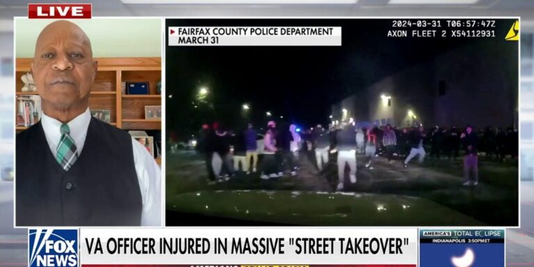 Crowds swarm Virginia police officers in 'street takeover'