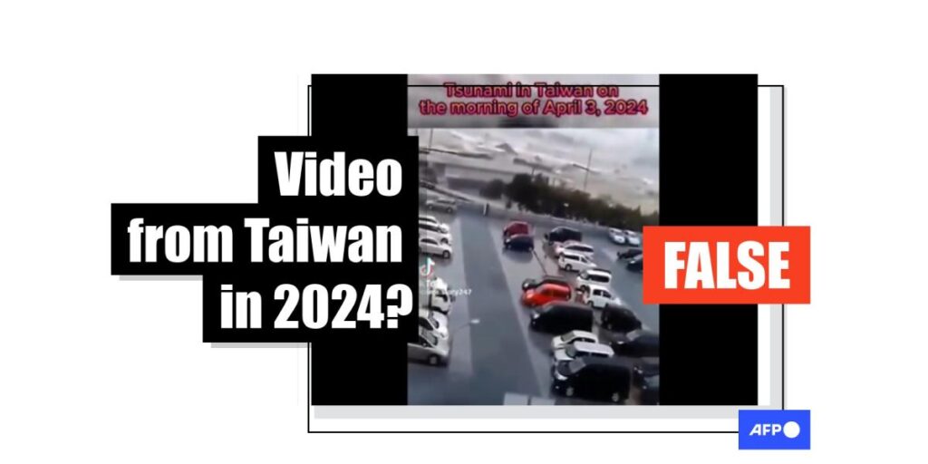 Footage of 2011 Japan tsunami misrepresented as Taiwan earthquake