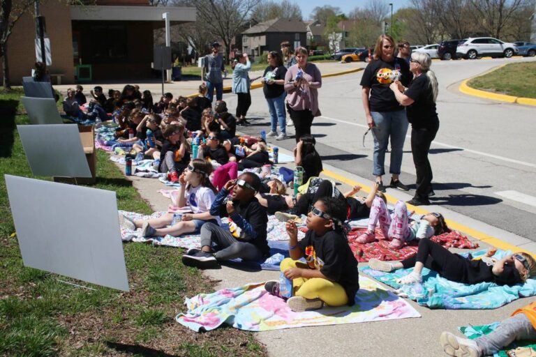 For students at Olathe’s Heatherstone Elementary, eclipse meant day was sunny-side up