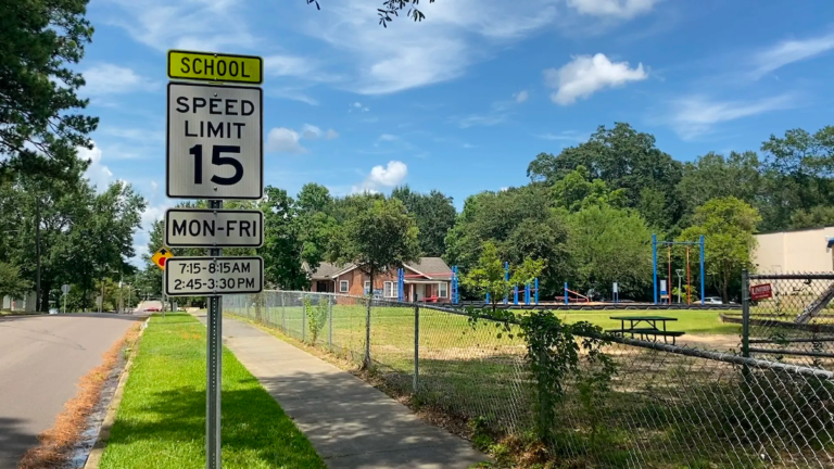 The speed limit near Hattiesburg schools is 15 mph during times when students may be arriving or departing. A pilot program that is starting April 22, 2024, is aimed at using camera-assisted radar to encourage motorists to slow down in school zones.