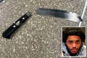Knife-wielding maniac punches two NYPD cops, breaks police car window with officers inside: sources