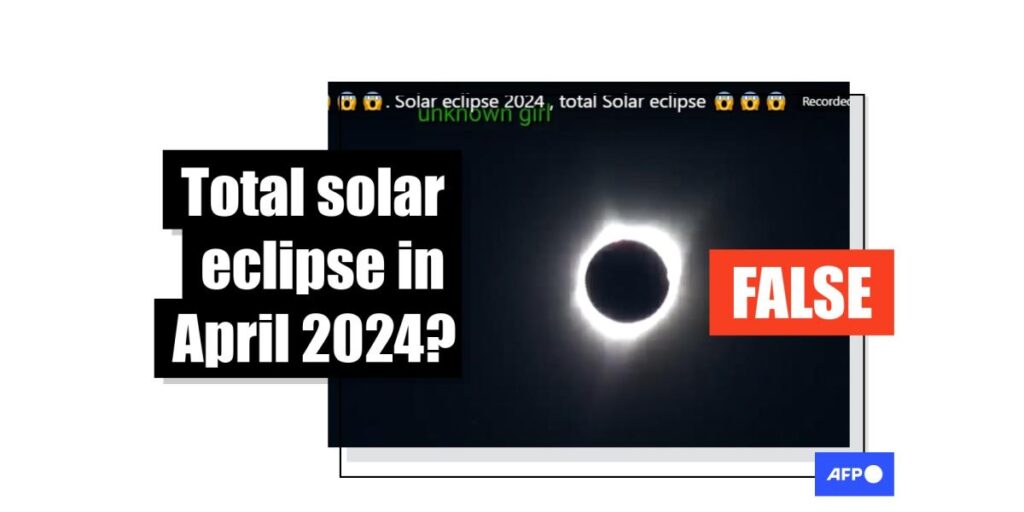 Old video falsely shared as North American solar eclipse in 2024