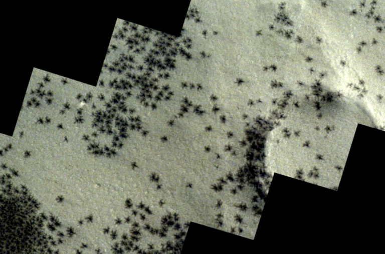 Spacecraft spots "spiders" scattered across surface of Mars