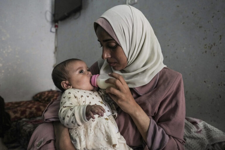 These Palestinian mothers in Gaza gave birth Oct. 7. Their babies have known only war