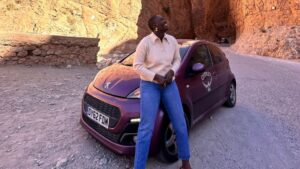 This solo traveler drove from London to Lagos in a tiny car