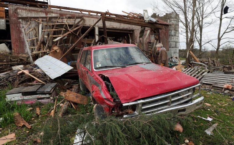 Wreckage in Windham: Residents survey tornado damage