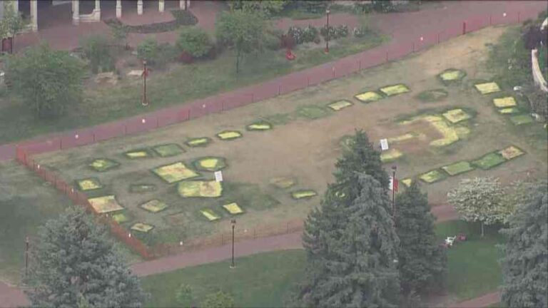 This area is where pro-Palestine protesters camped on the University of Denver's campus for about 20 days.