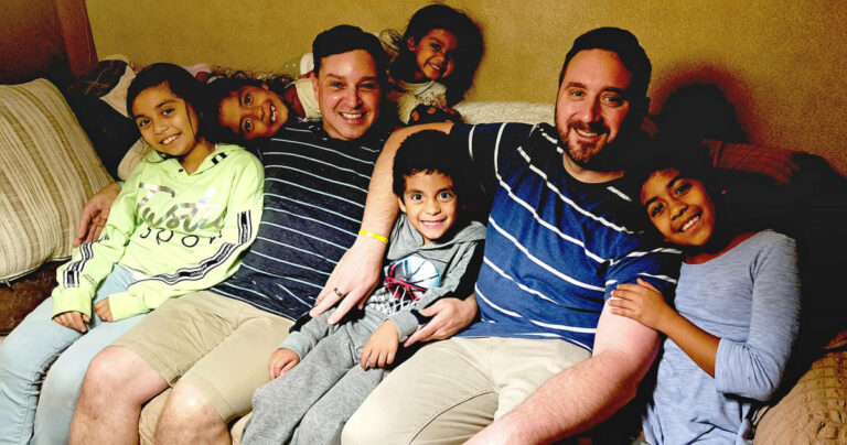 From 2 to … 7! Dads adopt 5 siblings from foster care to create their family