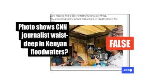 Image shows CNN report from 2022 floods in Nigeria, not Kenya in 2024