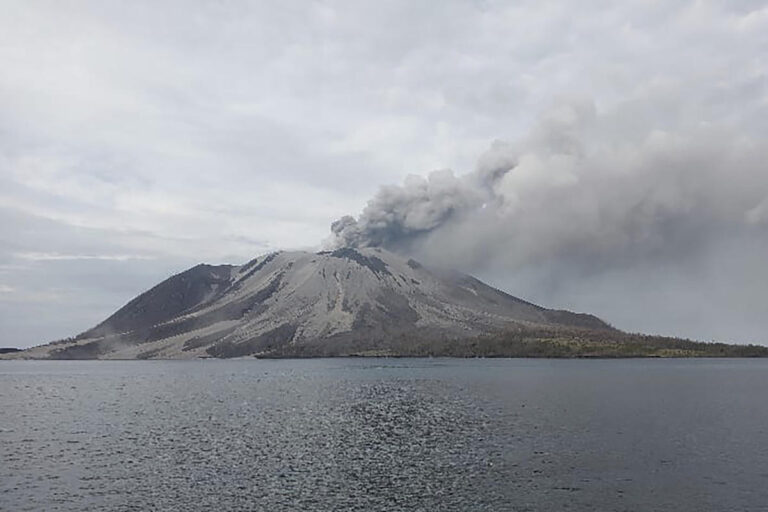 Indonesia’s Ruang volcano spews more hot clouds after eruption forces closure of schools, airports