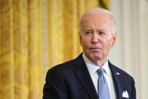 Joe Biden had terse exchanges with reporters at a press conference with Kenya