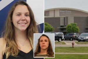 Madison Bergmann allegedly moved student victim's desk so she could rub his legs
