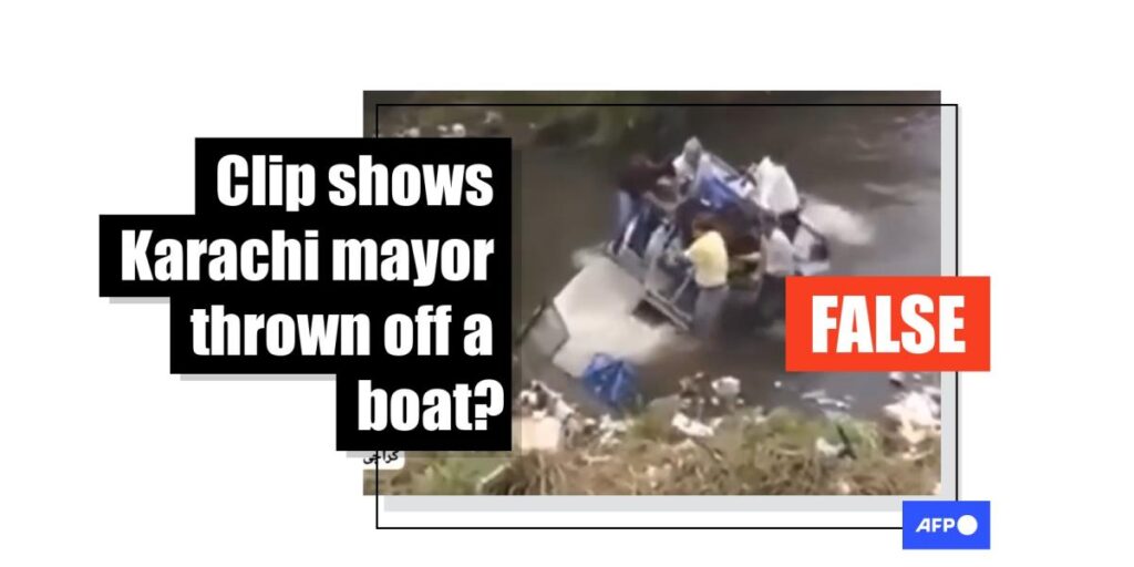 Old video of India boat mishap falsely shared as Karachi mayor photo-op fail