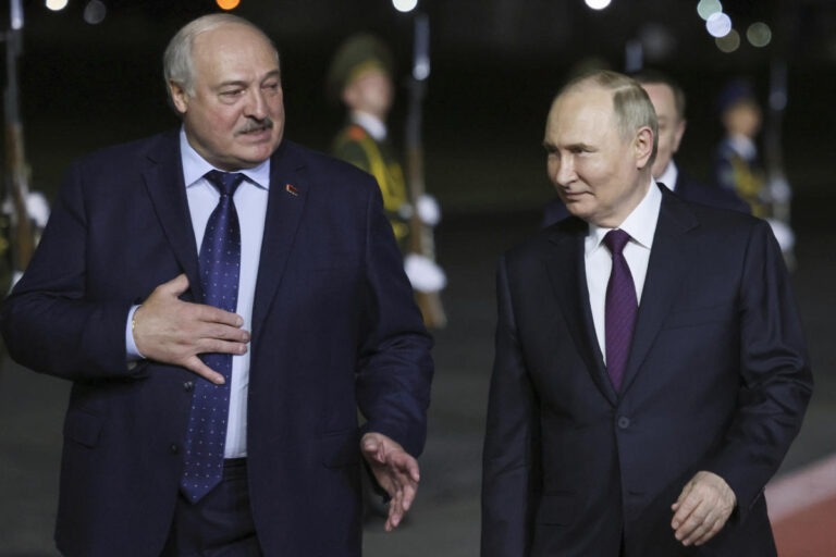 Putin arrives in neighboring Belarus for a two-day visit with a key ally