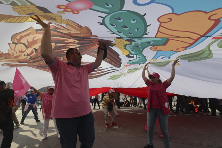 Tens of thousands protest against Mexico's president in the main square of Mexico City