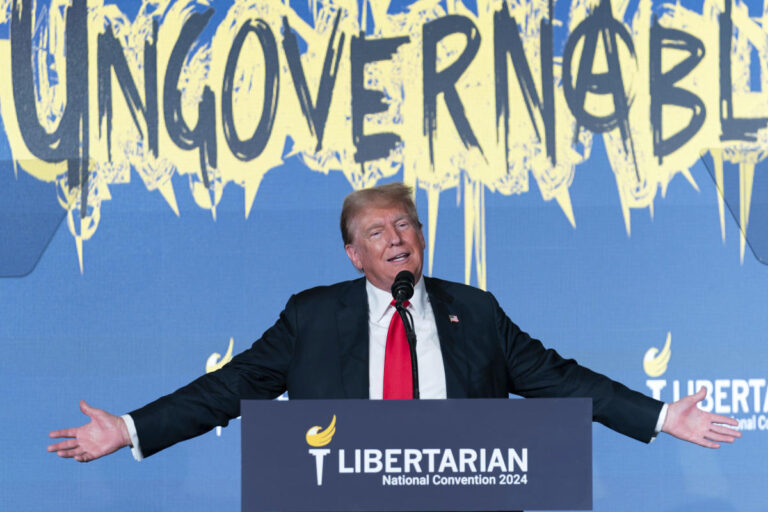 Trump, accustomed to friendly crowds, confronts repeated booing during Libertarian convention speech