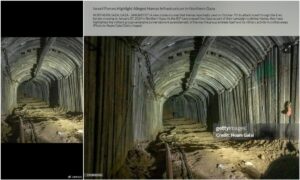 Photo shows tunnel from northern Gaza to Israel, not from southern city of Rafah to Egypt